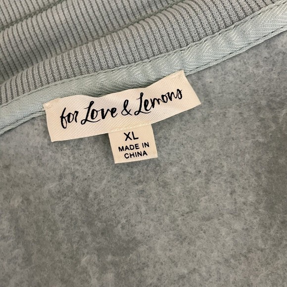 For Love And Lemons Sweatsuit XL Josie Jumpsuit One Piece Blue Long Sleeve - Picture 6 of 7